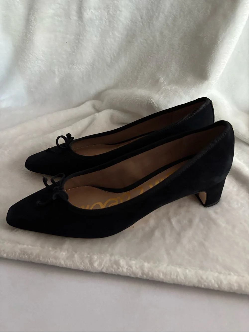 Sam Edelman Rinda Pointed Almond Toe Ballet Low Heel Pumps Black Size 10